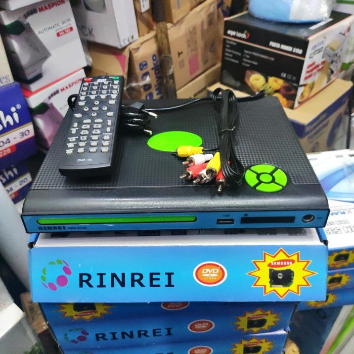 Promo DVD VCD PLAYER RINREI PLASTIK DRN-533K Optik Samsung ORIGINAL