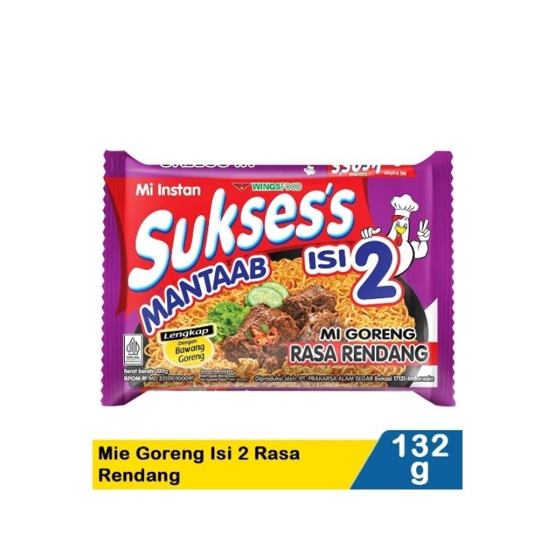 

Sukses's Mie Goreng Isi 2 Rendang 132G