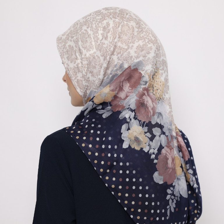 NAVY Series  Miss Color Voile Scarf Ultrafine Polyspun - Hijab Size 120*120 cm-PUANTE DAMASK