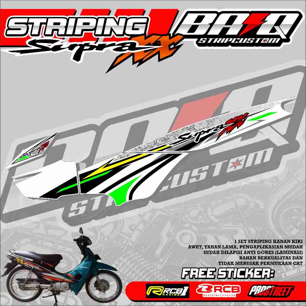 STICKER STRIPING SUPRA XX - STRIPING SUPRA XX PREMIUM GRAFIK 07