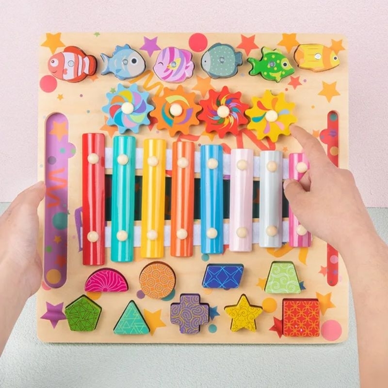 papan pancing xylophone/xylophone fishing board