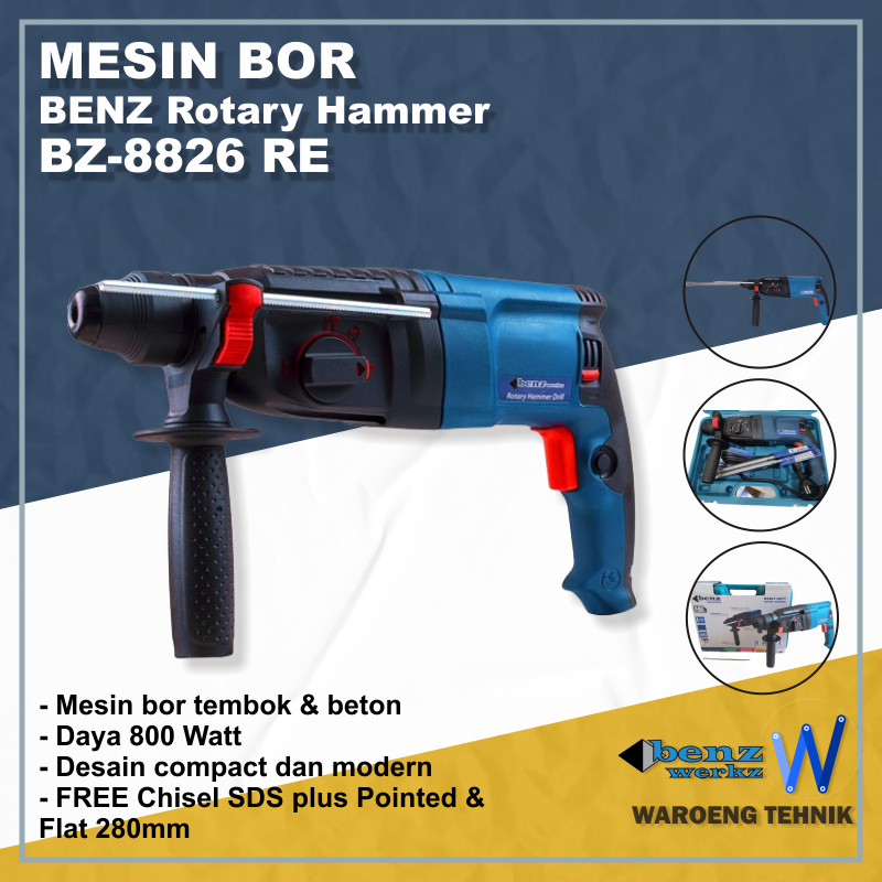 Mesin Bor Tembok - Rotary hammer Benz BZ-8826-RE