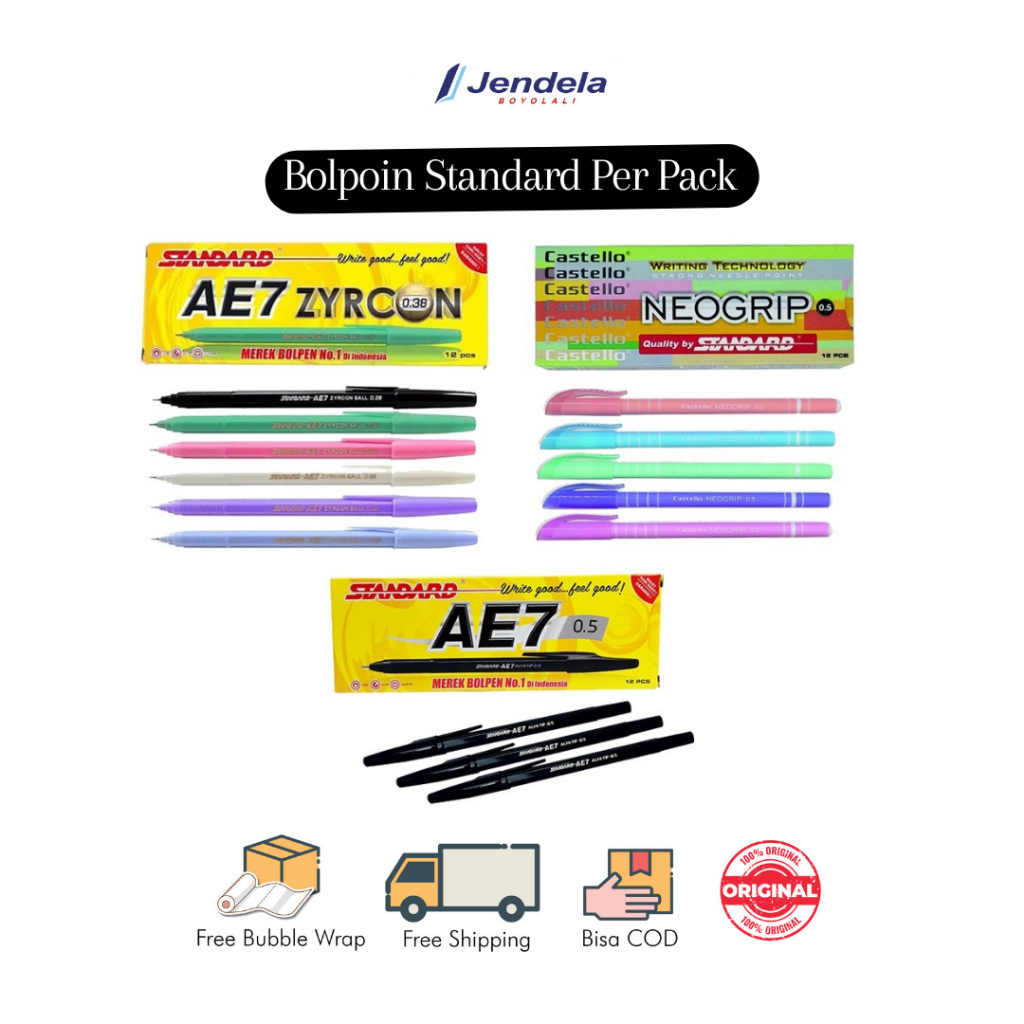 

BOLPOIN STANDARD PER PACK LENGKAP ATK KANTOR SEKOLAH