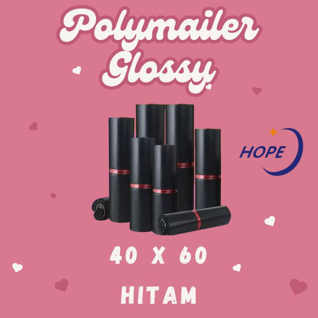

Kantong Plastik Packing / Polymailer / Plastik Olshop Hitam C bahan PE 40 X 60