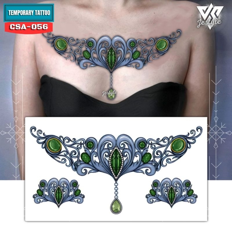 [CSA-056] Tato Temporer Dada Punggung pria Wanita 24x14cm
