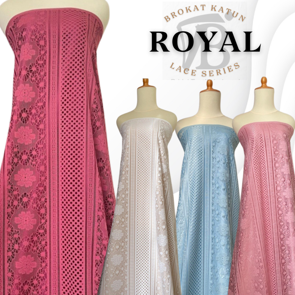 Bahan Kain Brokat Brukat Lace Royal Vintage Warna Hijau Sage Pastel Dusty Green