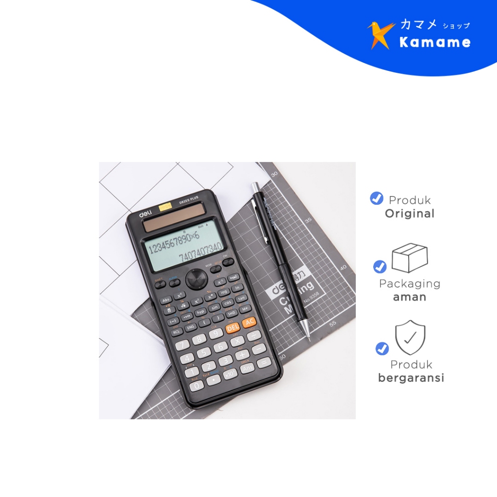 

Deli Scientific Calculator - Black Clasic 252 Functions ED82ES - Kamame