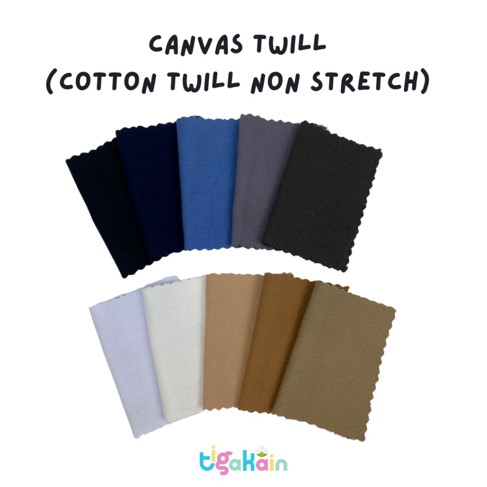 ➡ 0.5 Meter Kain Canvas Twill Bahan Kanvas Twill/ Cotton Twill 5463