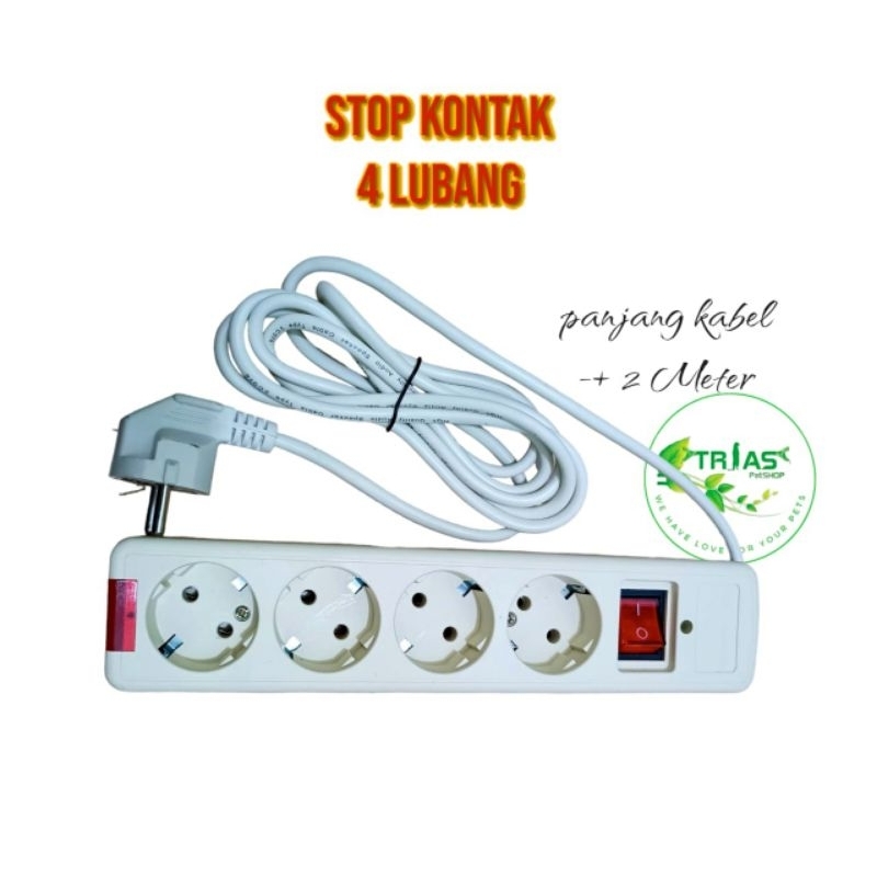 Stop kontak listrik/colokan listrik/stop kontak 3 lubang 4 lubang