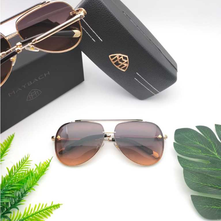 Sunglasses Kacamata Hitam Pria Mercedez Benz Maybach 72272 Aviator Anti Uv Mewah Elegan Fullset