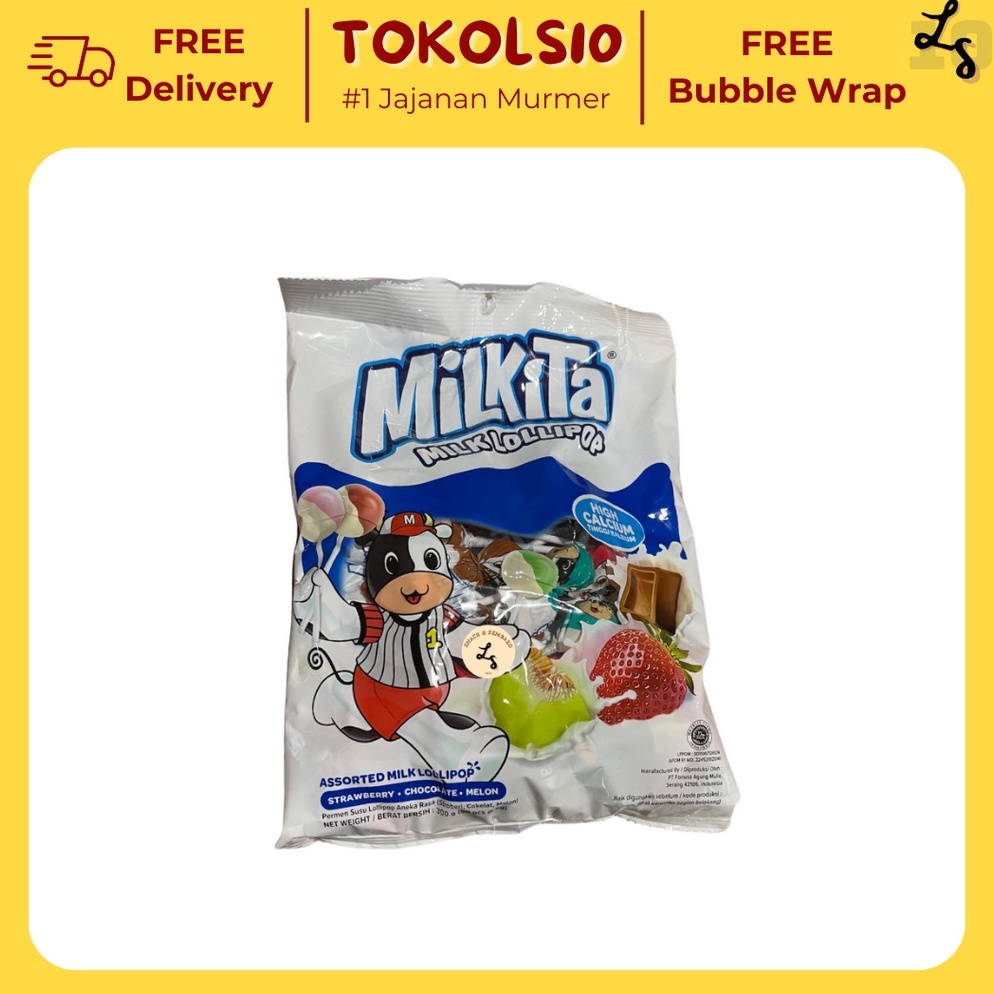 

[✯F50➤] Milkita Assorted Milk Lollipop Refill Isi 40 pcs Mix [140]