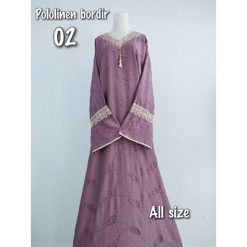 Abaya Pololinen Bordir Mukena abaya Travelling