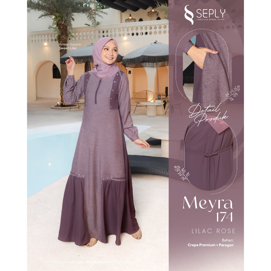 GAMIS SEPLY TERBARU - MEYRA 174 - GAMIS POLOS - GAMIS CASUAL - GAMIS IBU