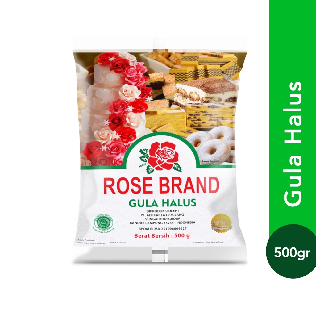 

Icing sugar 500g rose brand / gula halus 500g rose brand / gula donat 500g rose brand / gula tabur 500g rose brand / gula putih 500g rose brand