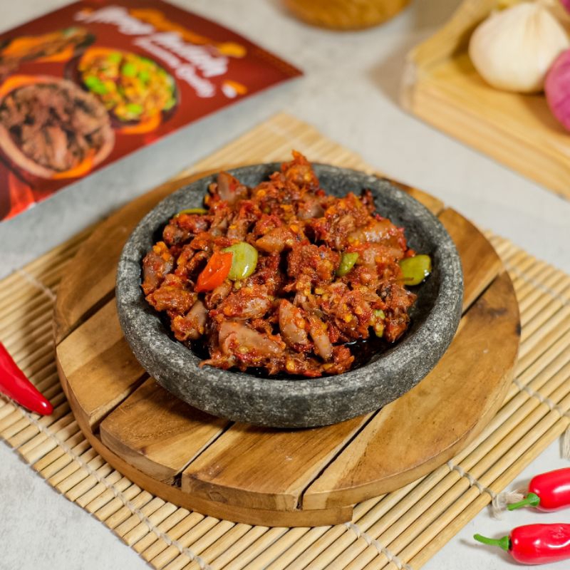 

sambal cumi Pete ,Balado cumi pete (200g)