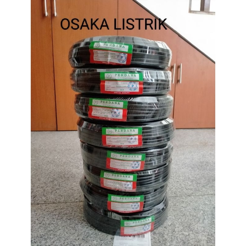 Osaka Listrik Kabel listrik Perdana NYYHY 2x1,5 50m /Kabel Audio Speaker Perdana 2x1,5