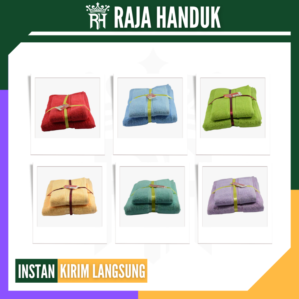 RH GROSIR: Paket Handuk Merah Putih by Terry Palmer (70x135 & 60x120)