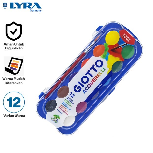 

Giotto Watercolor Blocks 30mm 12 Colours