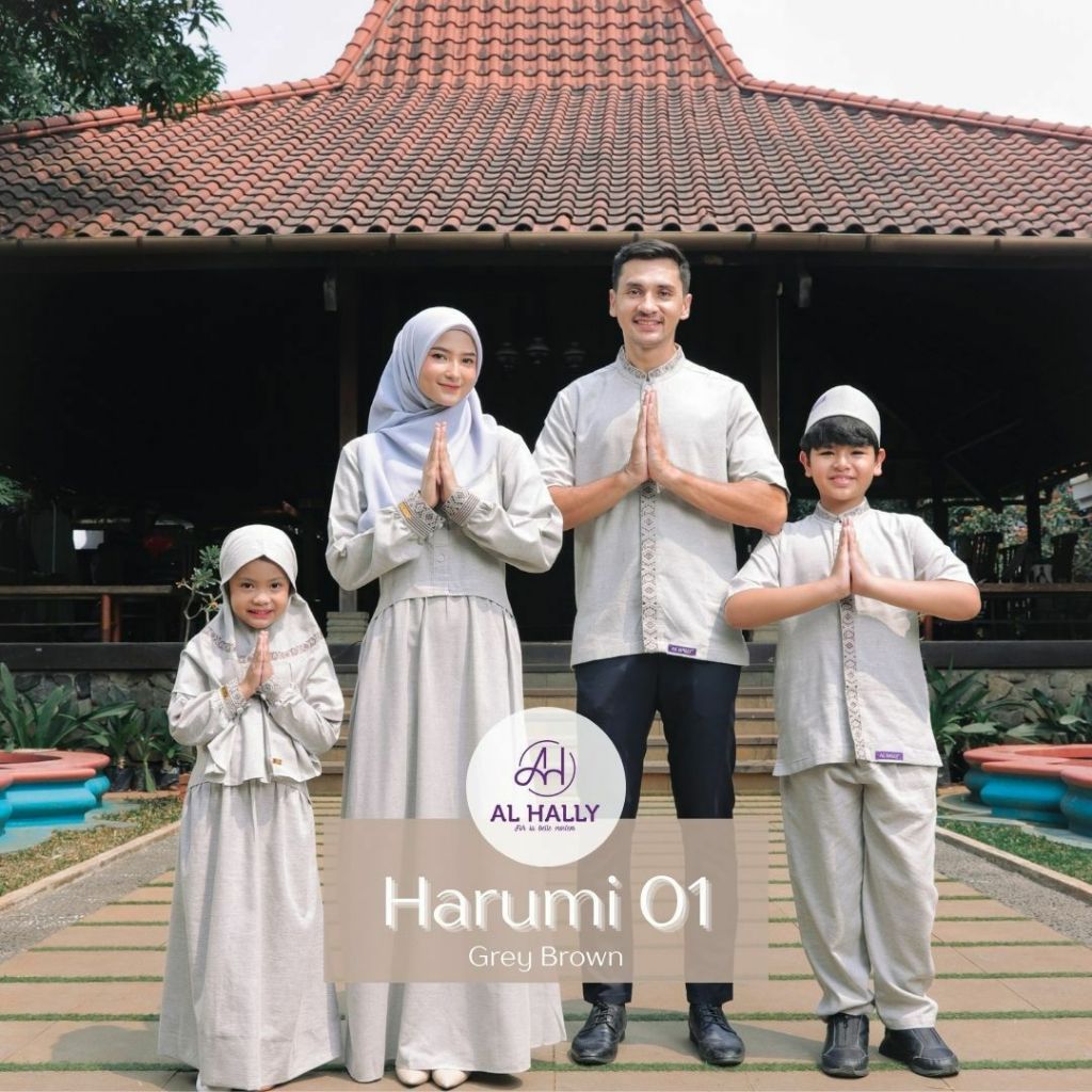 [COD] Terbaru Sarimbit Keluarga Al-Hally 2024 || ORIGINAL || Sarimbit Harumi 01 Grey Brown