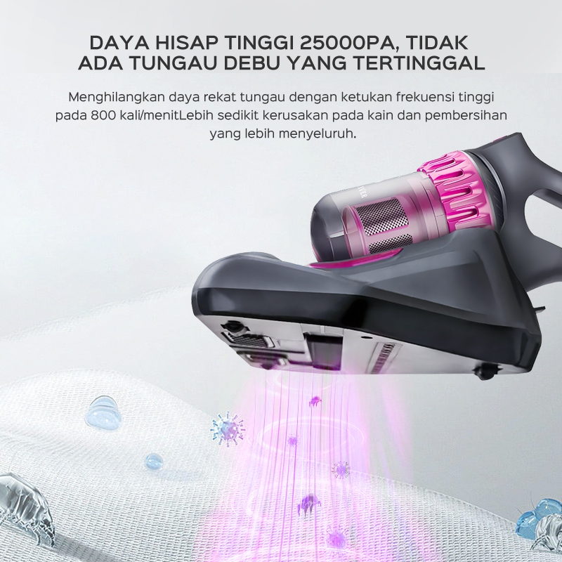 Terbaru Big Promo Han River Vacuum Cleaner 25000Pa 2 In 1 With Uv Anti-Mite Vacuum Cleaner Kasur