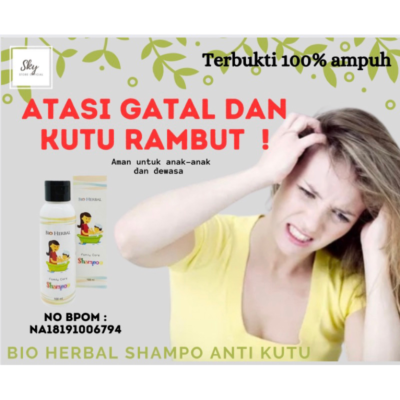 Shampo Penghilang Kutu dan Gatal pada rambut Bio Herbal Shampo Kutu