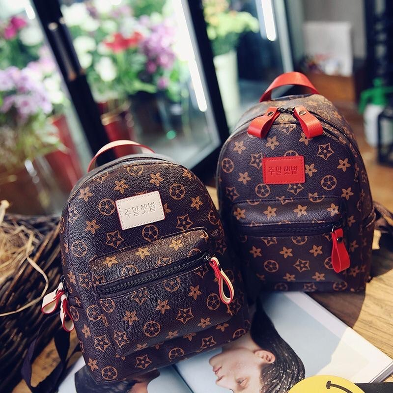 ST Tas Ransel Wanita / Mini Bag / Ransel Mini Import Kulit Pu Premium Quality / Tas Wanita Motif / T
