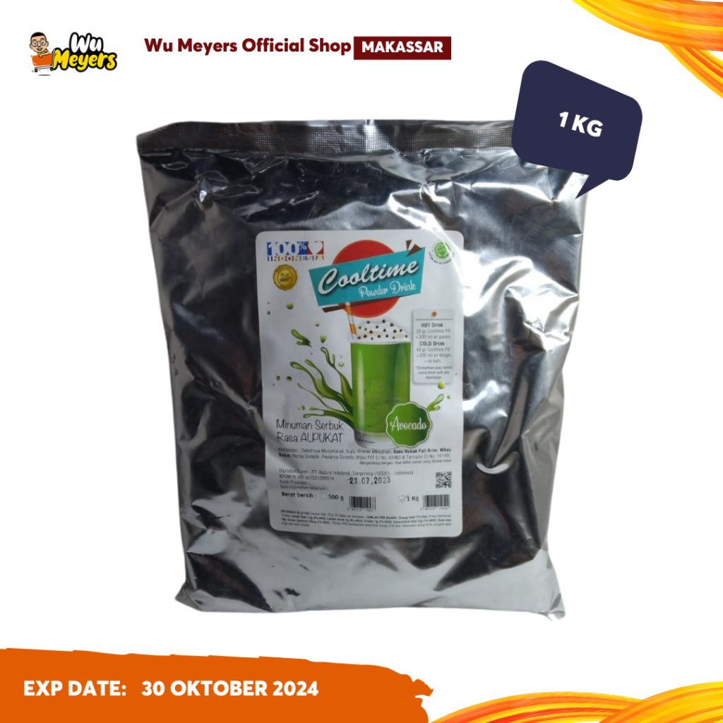 Cooltime Avocado 1kg - Minuman Bubuk Instan Rasa Alpukat - Wu Meyers Makassar