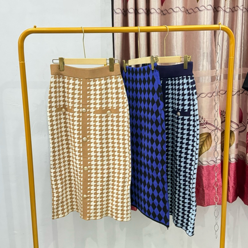 [READY STOCK] Rok rajut panjang bangkok import | Rok rajut panjang | Rok bkk | Rong bankok | Rok hij