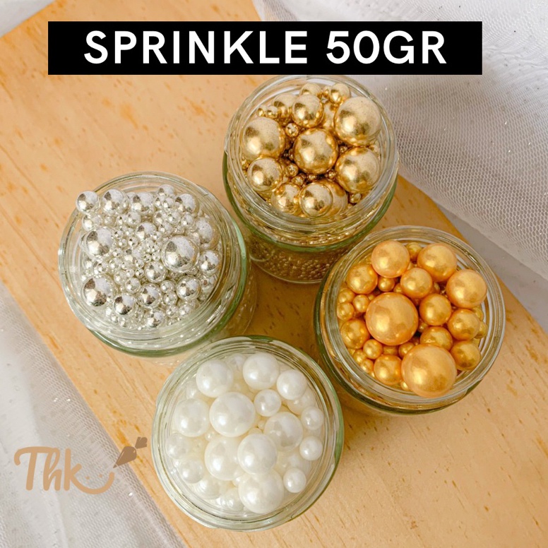 

Bay@r Di Tempat Sprinkle Mutiara Putih / Gold / Silver 50gram [160]