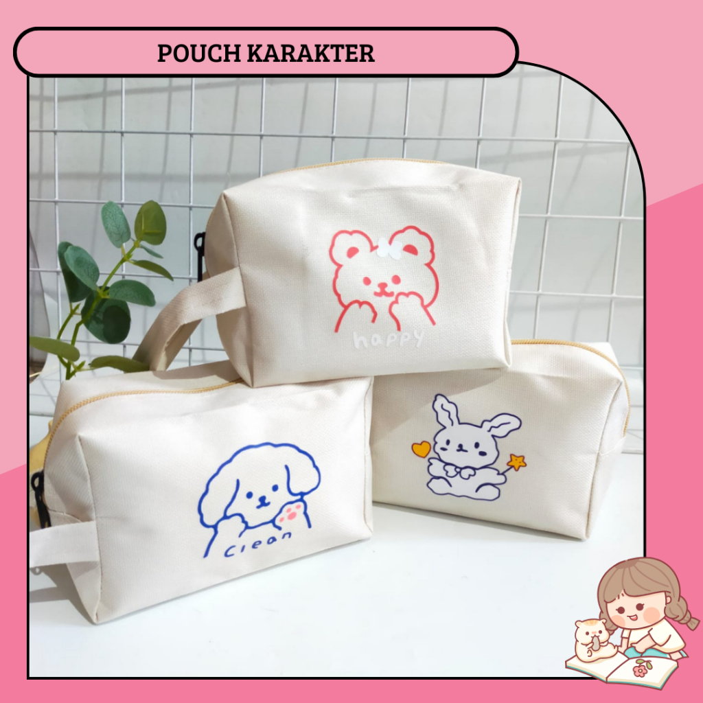 POUCH KOSMETIK KARAKTER LUCU POUCH SERBAGUNA
