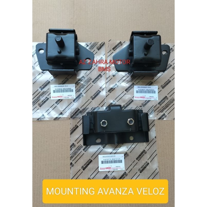MOUNTING AVANZA VELOZ SET/ENGINE MOUNTING KANAN/KIRI/MOUNTING TRANSMISI AVANZA VELOZ