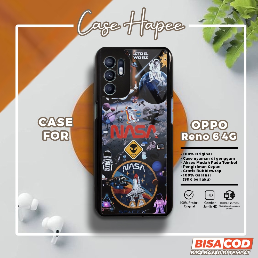 Case Oppo Reno 6 4G Casing Oppo Reno 6 4G [NASA] Casehapee Case Glossy Case Aesthetic Custom Case Pr