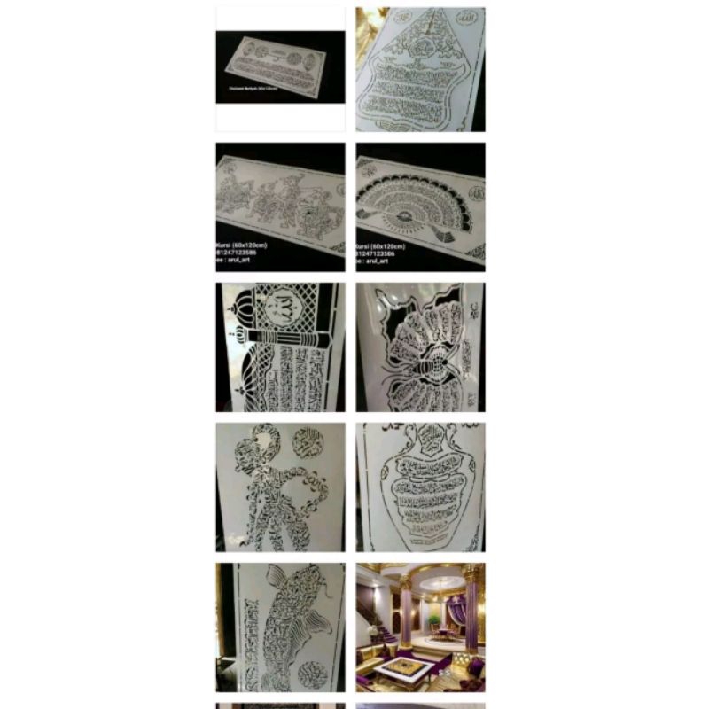 Paket StenciL / MaL Kaligrafi ( 9 motif)
