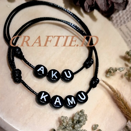 GELANG NAMA / GELANG NAMA HURUF BULAT PIPIH / REQUEST HURUF