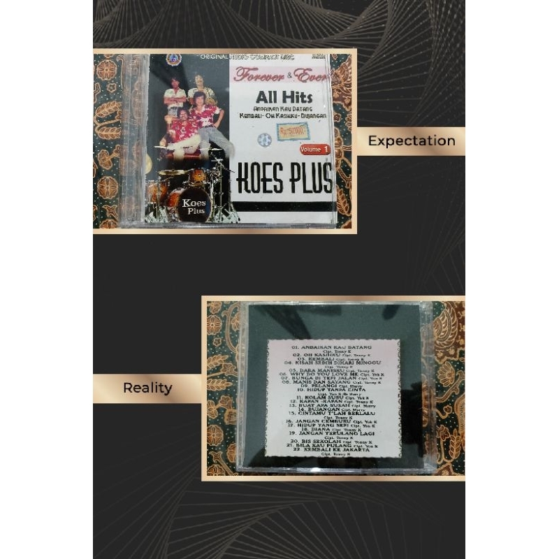CD audio Koes plus Al hits vol 1 pelita utama