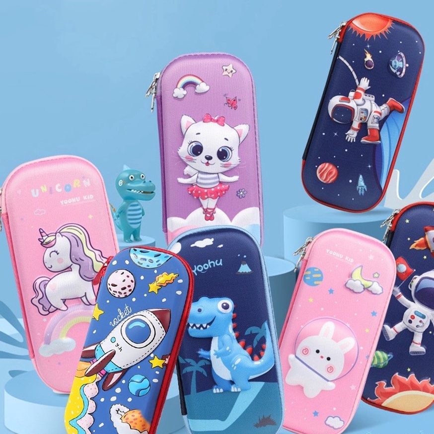 

[ 3D ] Kotak Pensil Anak Sekolah 3D Bahan EVA Anti Air