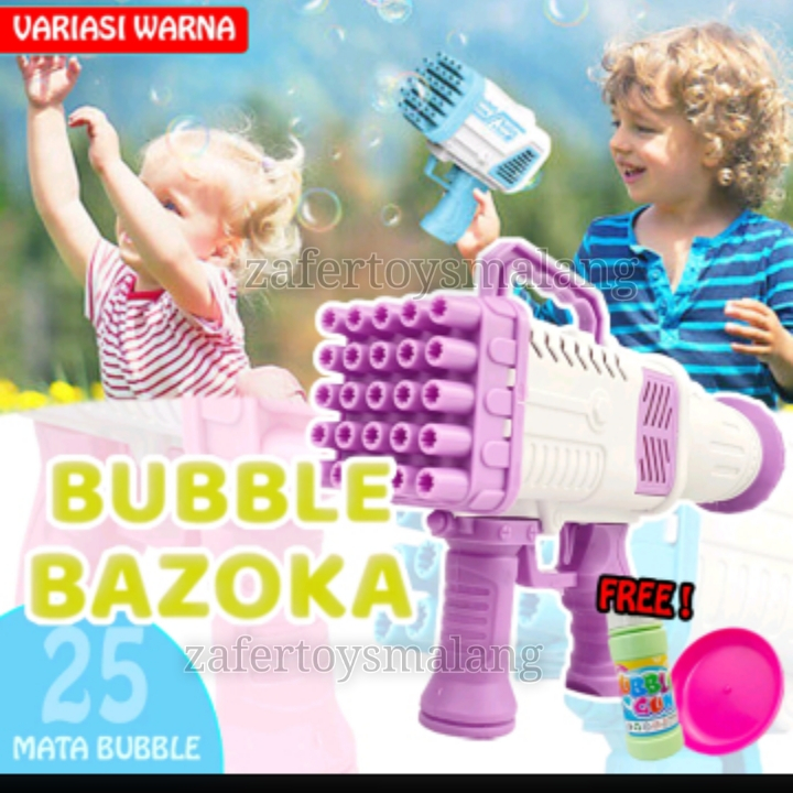 Mainan Bubble Gun 25 Hole Rocket Launcher