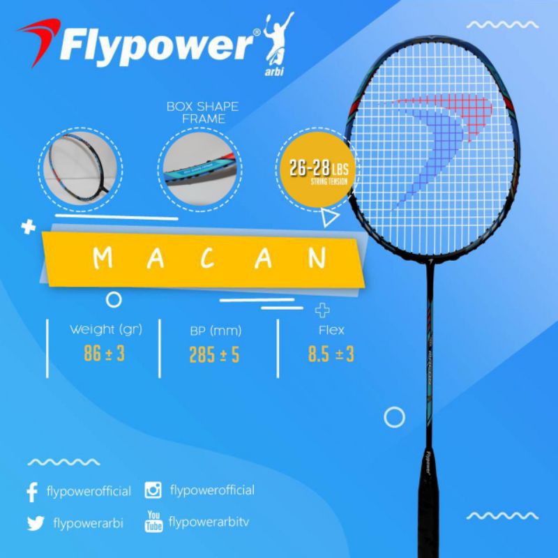 flypower Raket Badminton Tipe Macan