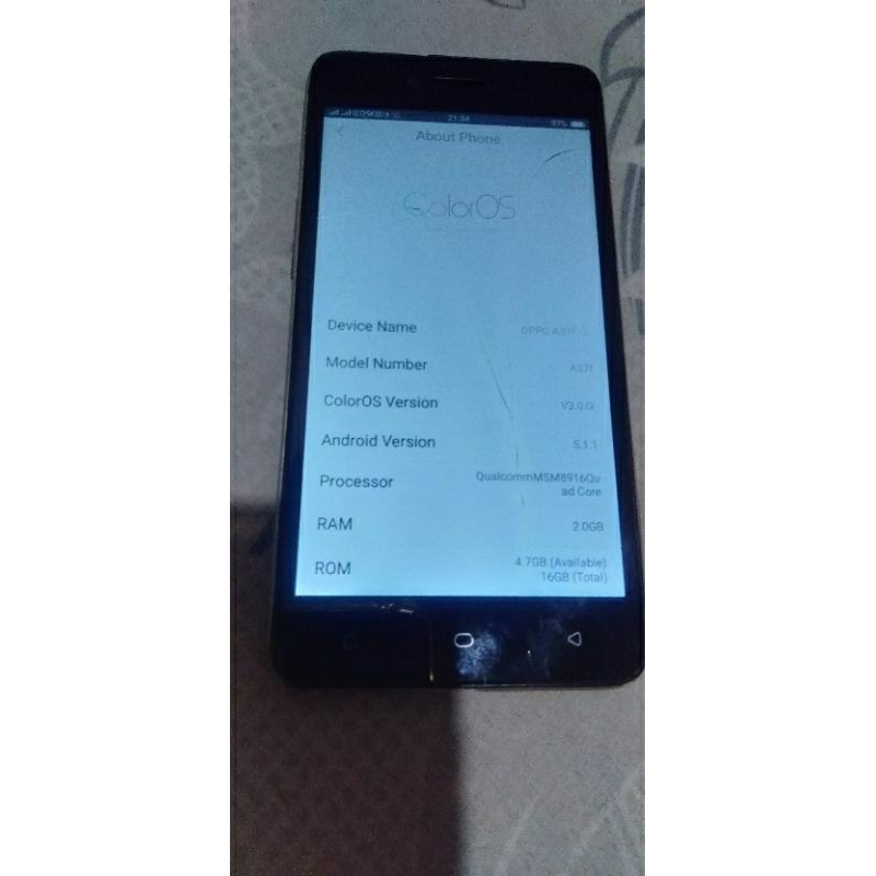 HP OPPO A37F Second