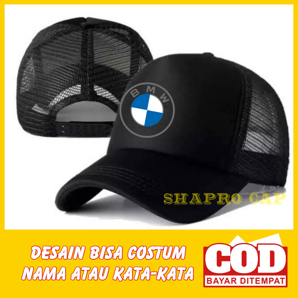 Topi BMW Topi Logo Mobil BMW Terbaru Costum Jaring Dewasa