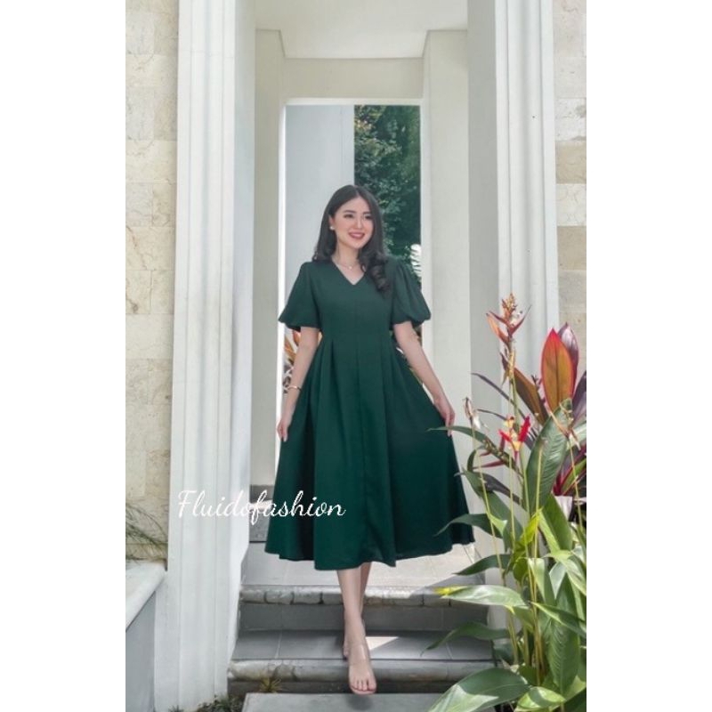 DRESS VARLA//DRESS BIG SIZE//DRESS JUMBO WANITA//DRESS NATAL//DRESS KOREAN STYLE//MIDI DRESS