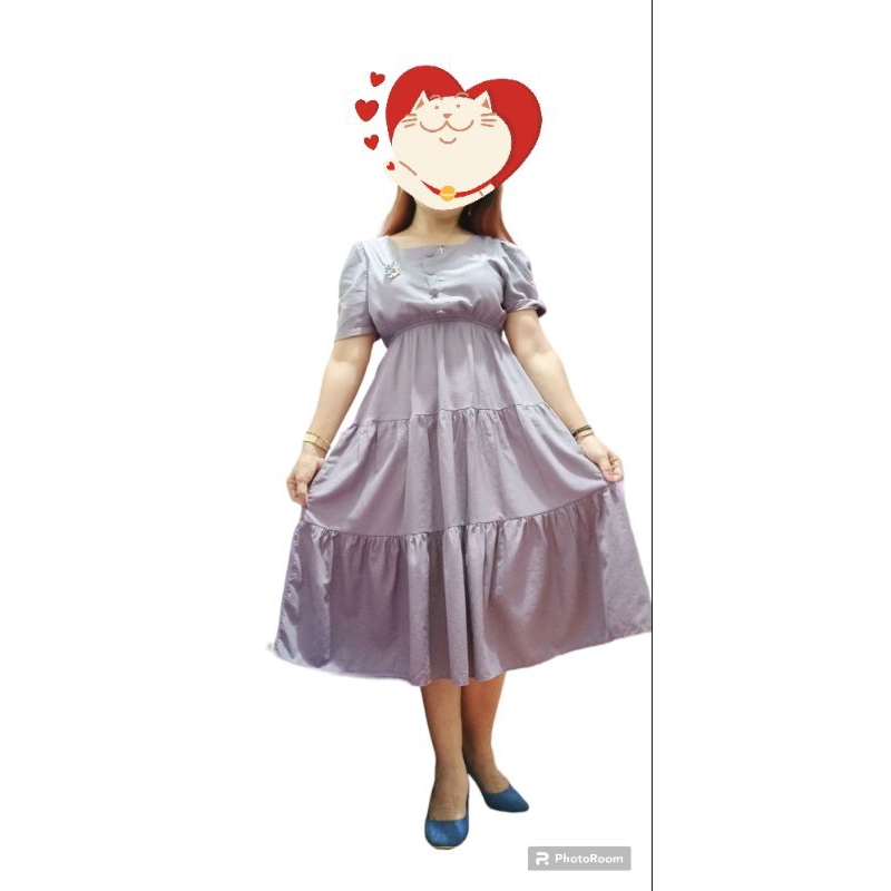 Dress Midi casual semiformal lilac taro