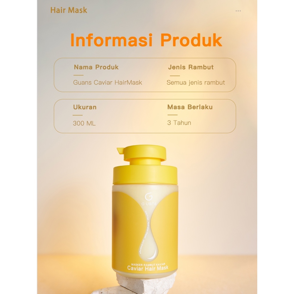 G-UANS - Guans Caviar Shampoo anti ketombe dan rontok  Guans Caviar Hair Mask | hair vitamin Oil Con