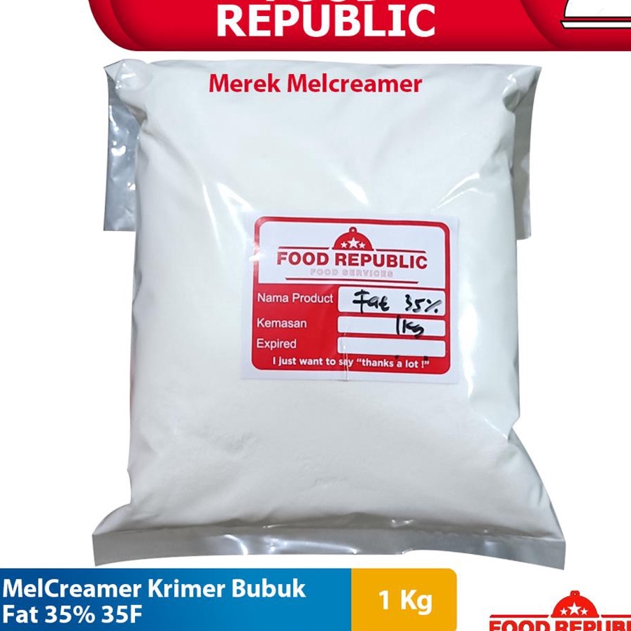 

BQLD1718 Terlaku... KRIMER BUBUK - CREAMER POWDER 1 KG FAT 35% NON DAIRY HALAL