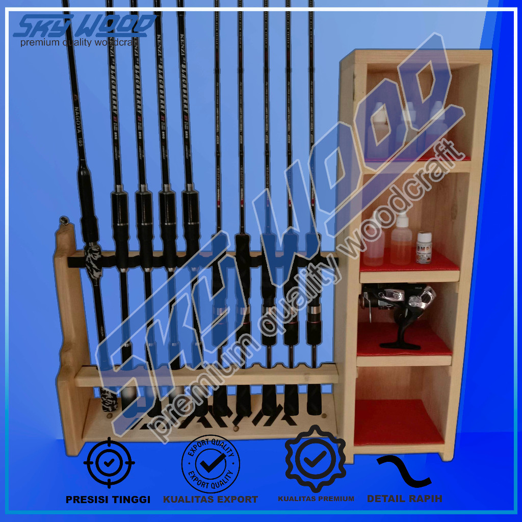 RAK JORAN PANCING dan Tempat Penyimpanan ESSEN / REEL / MATA KAIL / PELAMPUNG / PEMBERAT