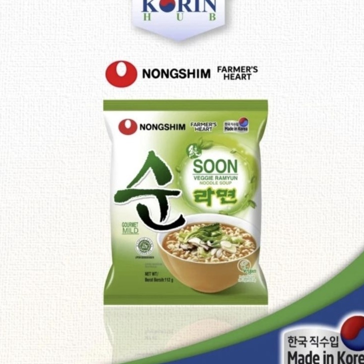 

XYLF8723 【MEGA SALE】 Nongshim Soon Veggie Ramyun Noodle Soup 112 gr / Soon Veggie Ramyun