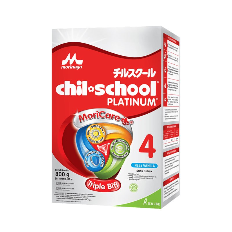 Morinaga Chil School PLATINUM MoriCare+ 4 rasa vanila 800 gram