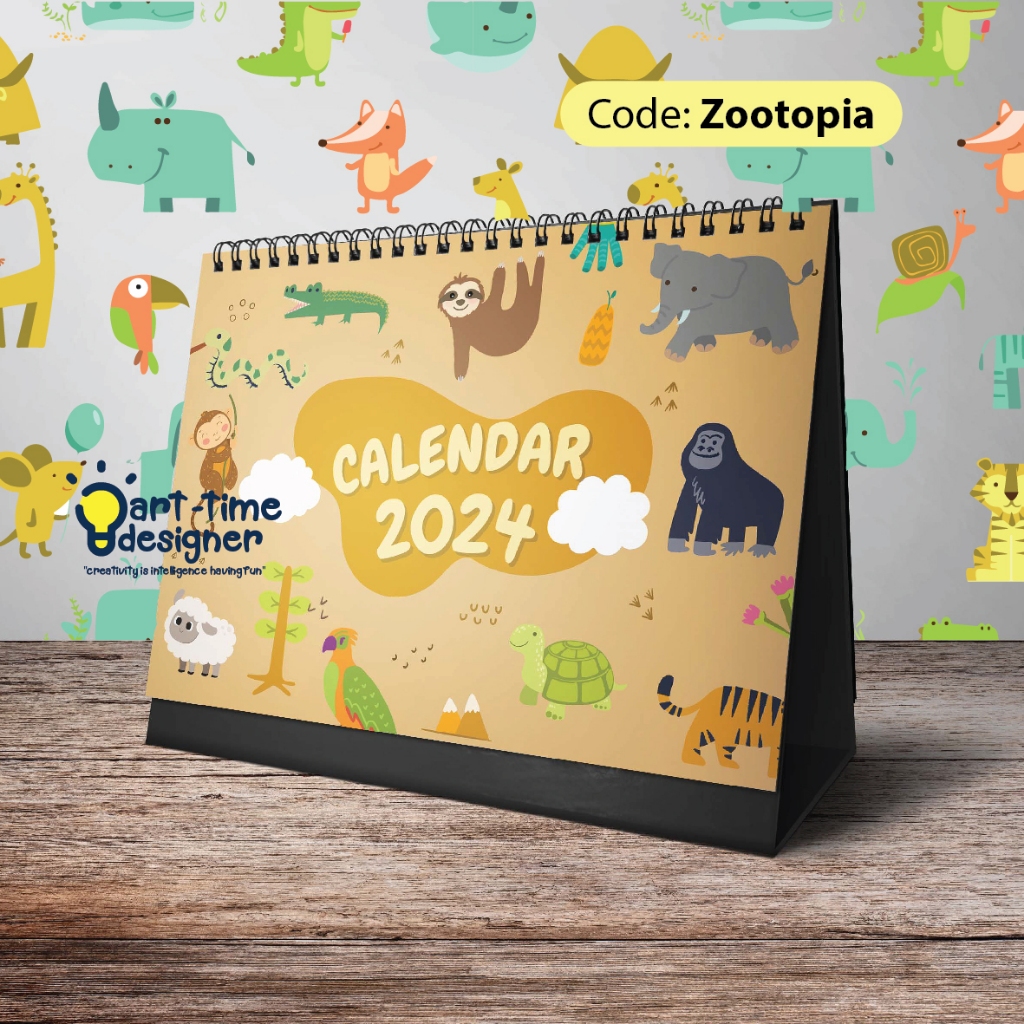 

Kalender Meja 2024 Zootopia Hewan Lucu