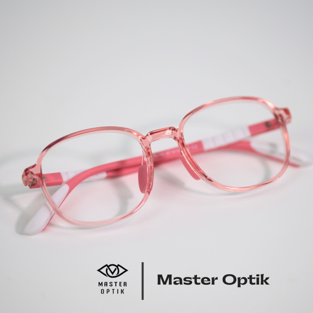 frame kacamata anak 5290 merah muda - blueray photocromic