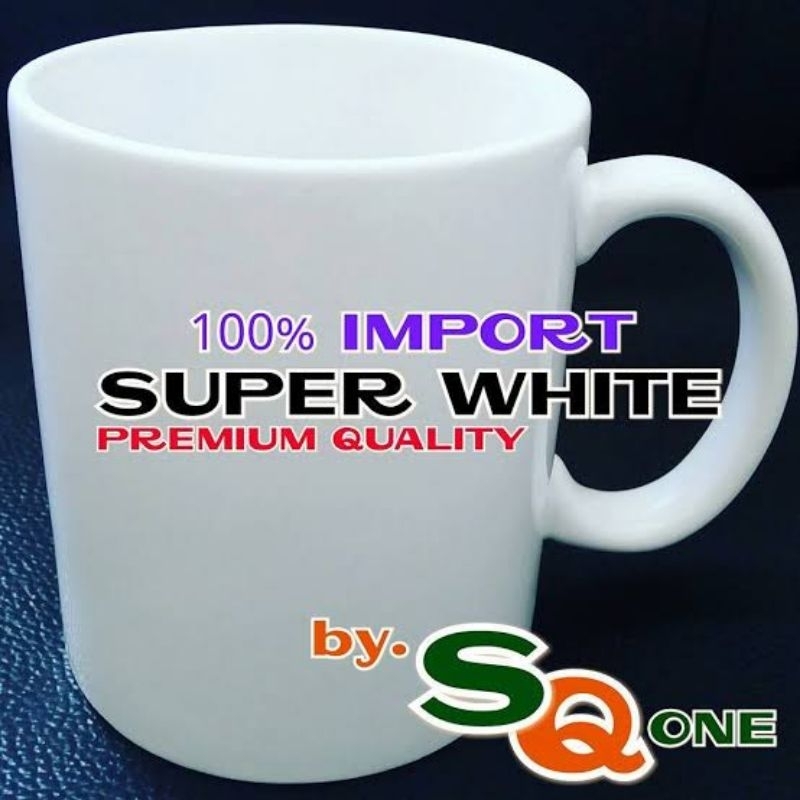Mug White Coating Super white import 11oz Mug SQ One